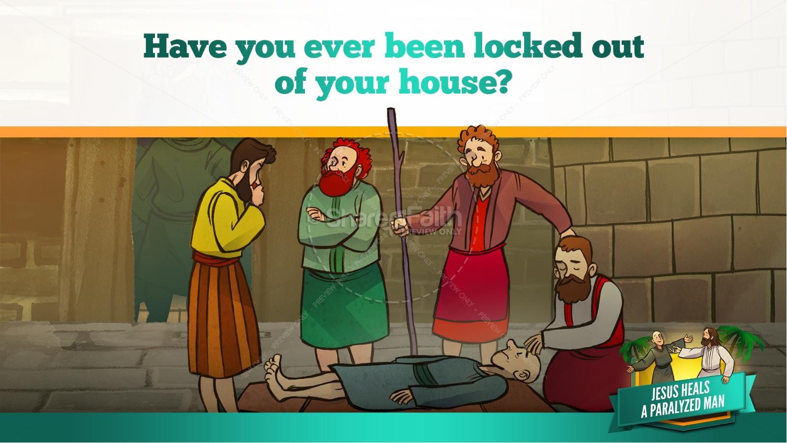 Luke 5 Jesus Heals The Paralytic Kids Bible Stories | slide 21