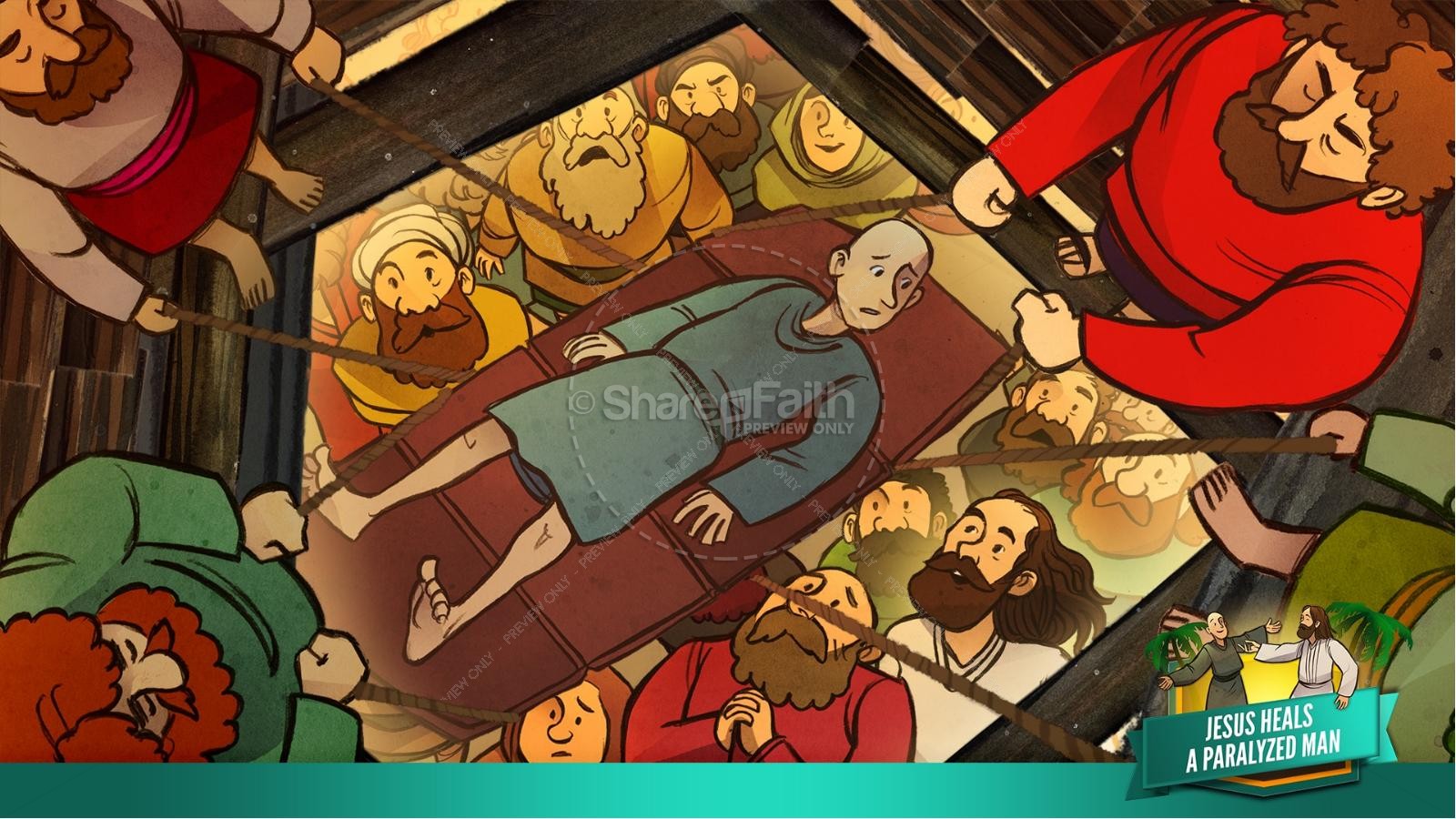 Luke 5 Jesus Heals The Paralytic Kids Bible Stories Thumbnail 22