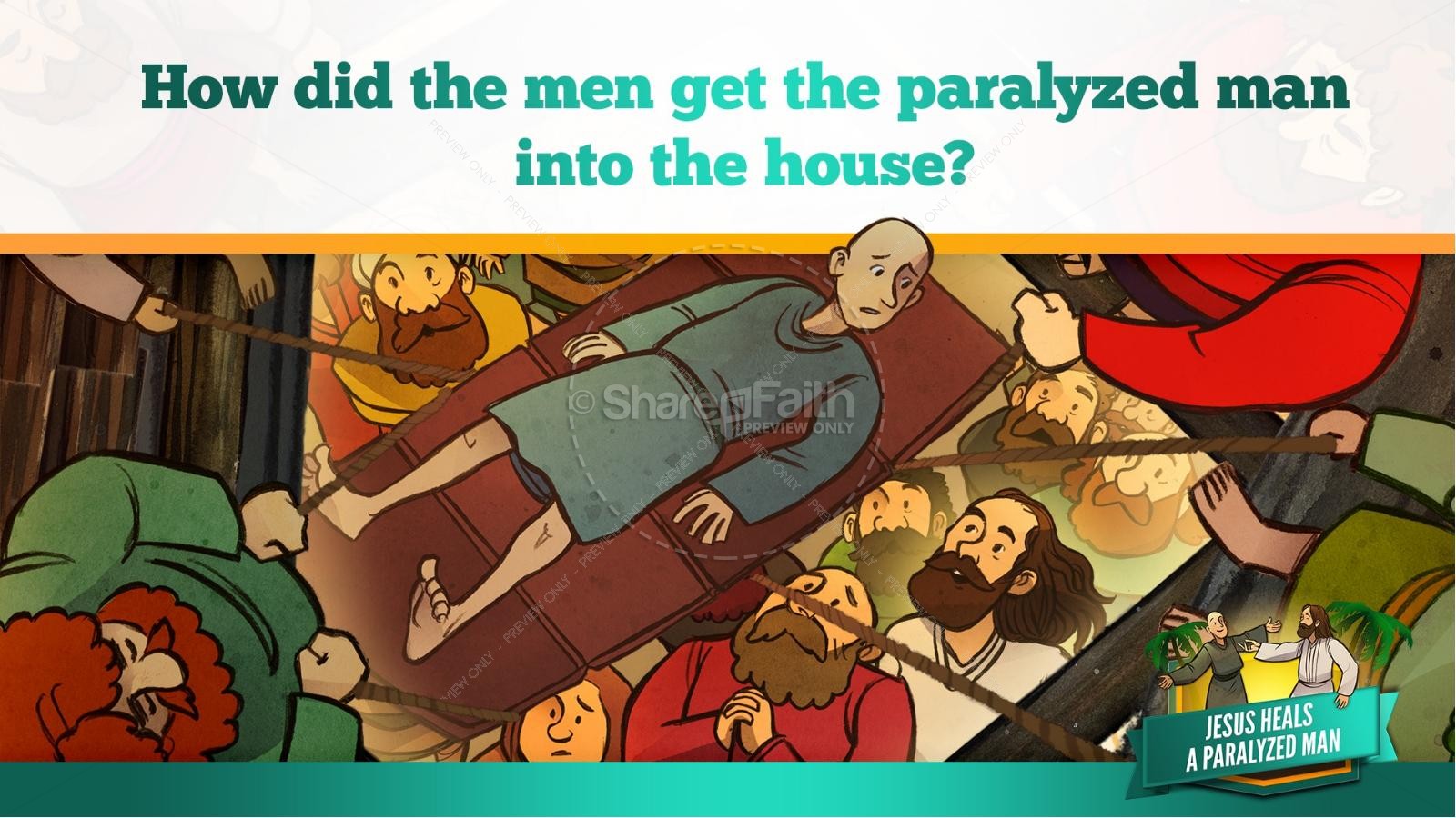 Luke 5 Jesus Heals The Paralytic Kids Bible Stories | slide 23