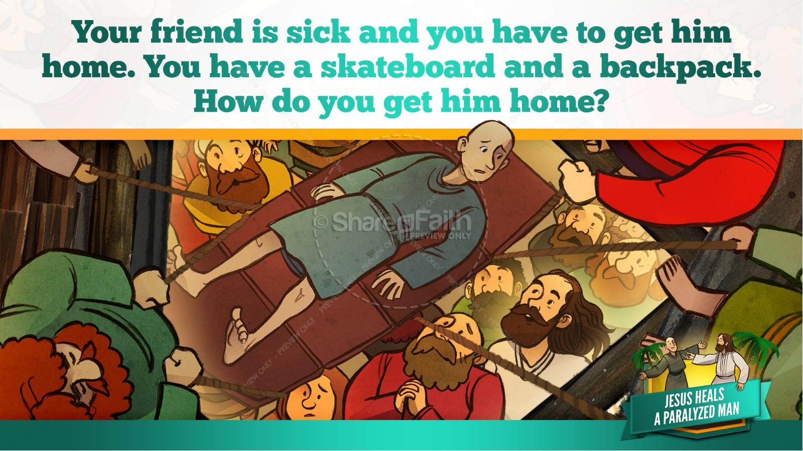 Luke 5 Jesus Heals The Paralytic Kids Bible Stories | slide 25