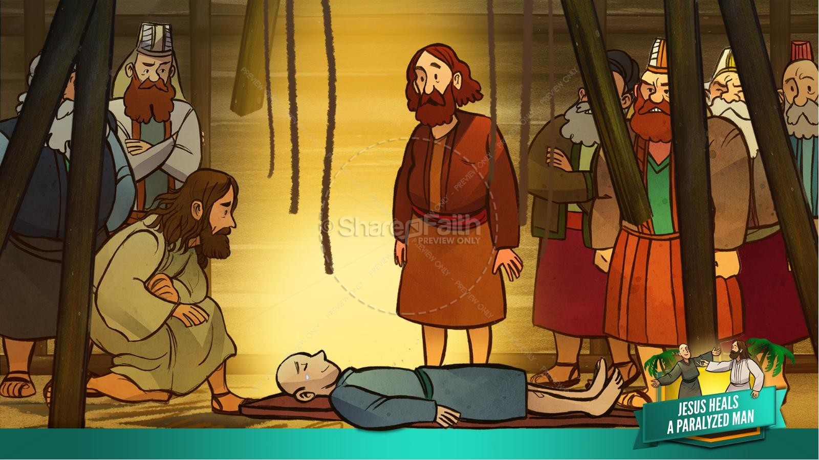 Luke 5 Jesus Heals The Paralytic Kids Bible Stories Thumbnail 26