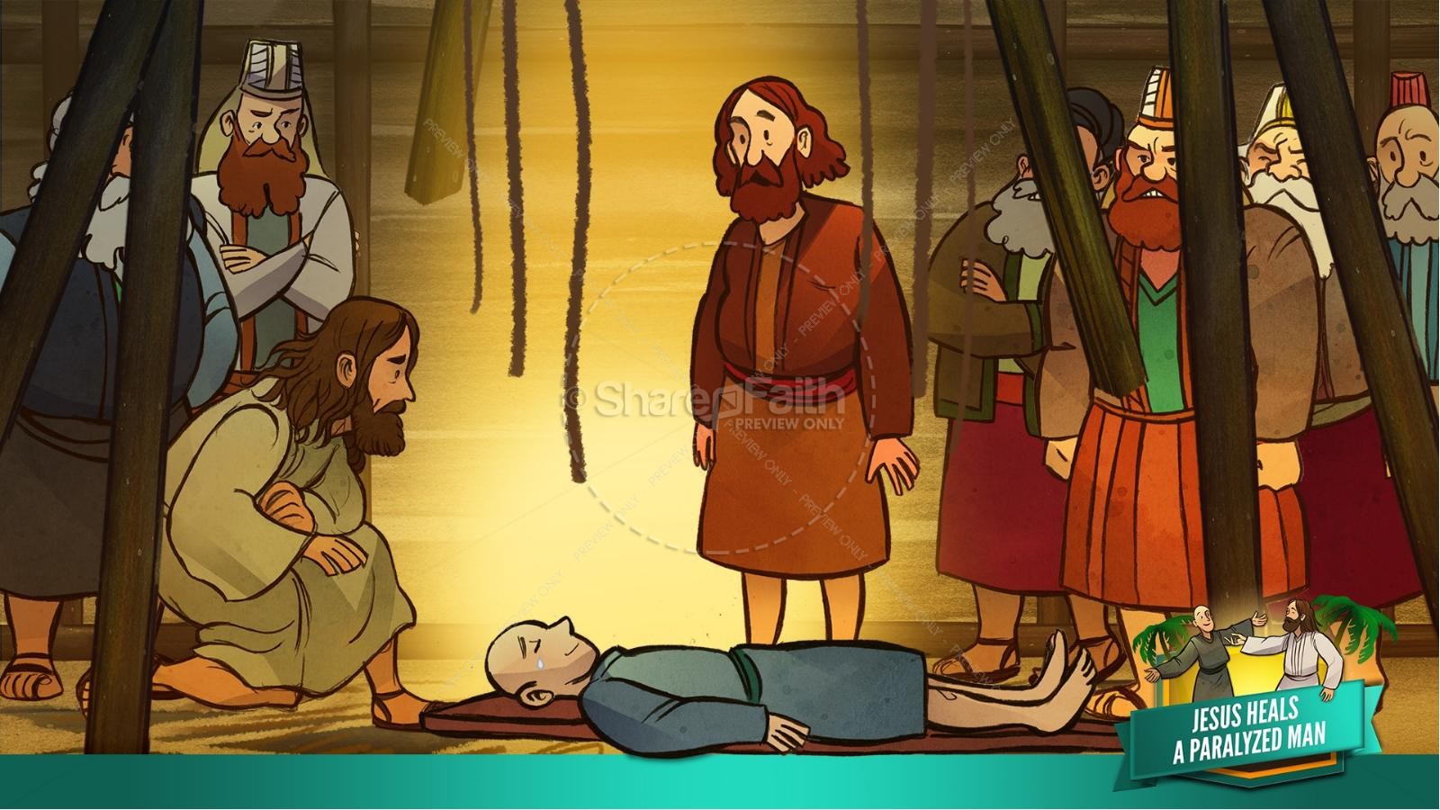 Luke 5 Jesus Heals The Paralytic Kids Bible Stories | slide 26