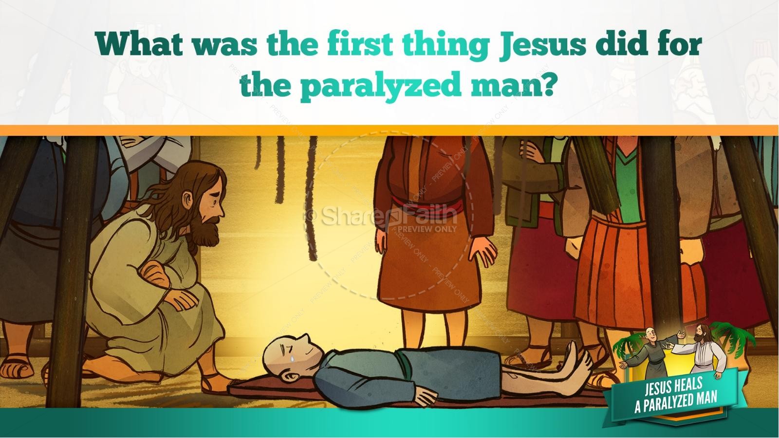 Luke 5 Jesus Heals The Paralytic Kids Bible Stories | slide 27