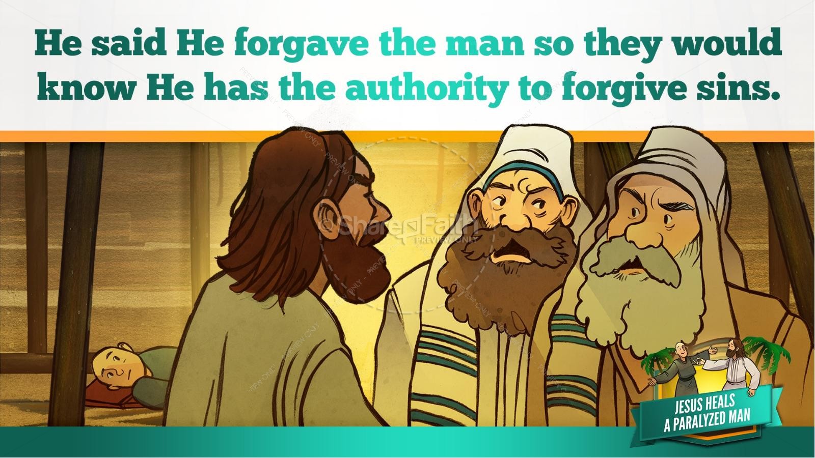 Luke 5 Jesus Heals The Paralytic Kids Bible Stories | slide 32