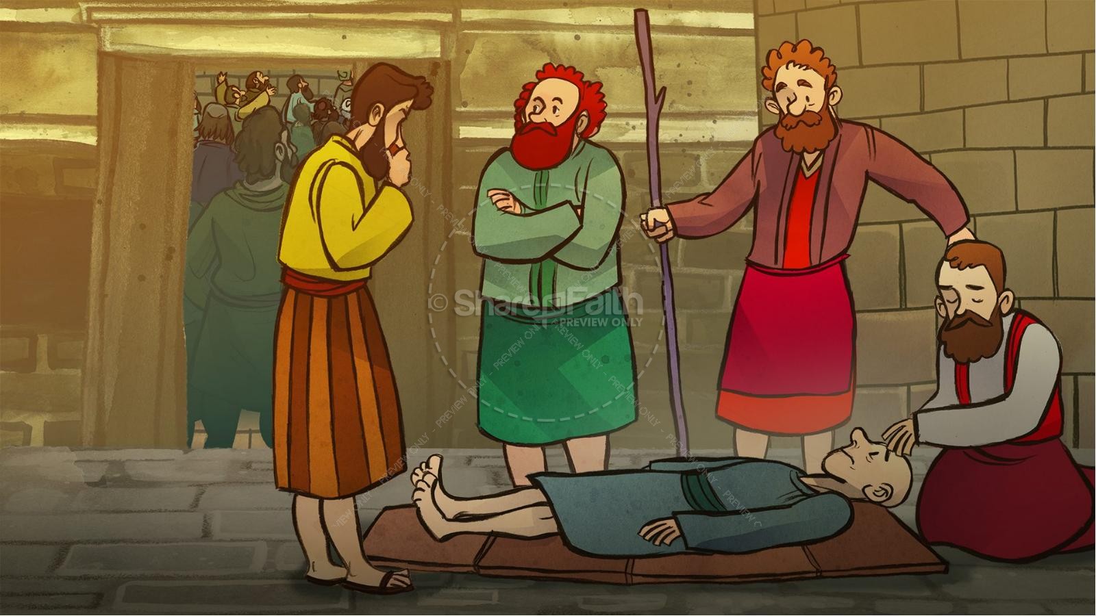 Luke 5 Jesus Heals The Paralytic Kids Bible Stories | slide 4