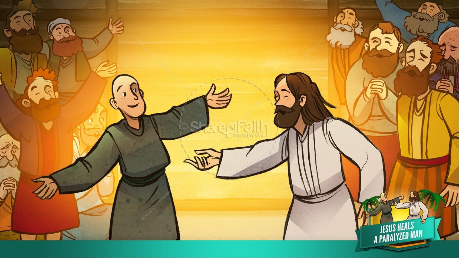 Luke 5 Jesus Heals The Paralytic Kids Bible Stories Thumbnail 34
