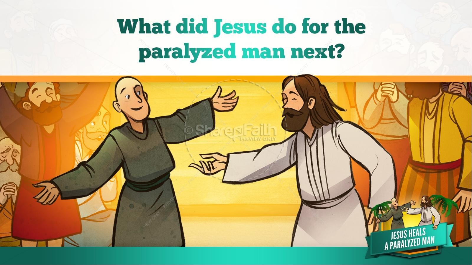 Luke 5 Jesus Heals The Paralytic Kids Bible Stories | slide 35