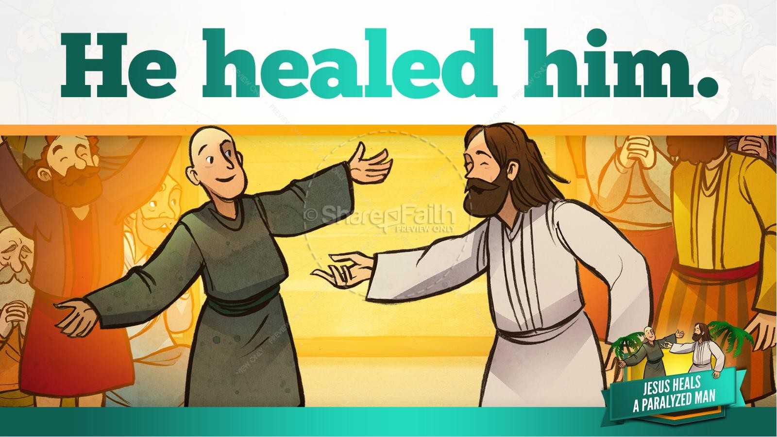 Luke 5 Jesus Heals The Paralytic Kids Bible Stories | slide 36