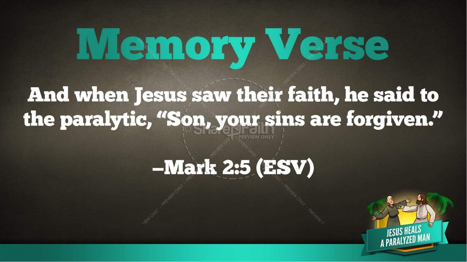 Luke 5 Jesus Heals The Paralytic Kids Bible Stories | slide 39