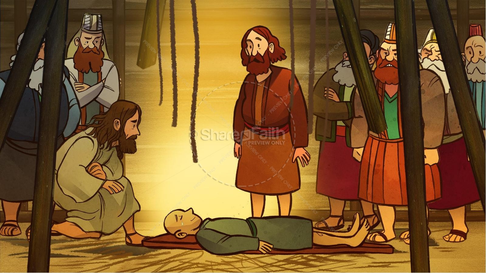 Luke 5 Jesus Heals The Paralytic Kids Bible Stories | slide 6