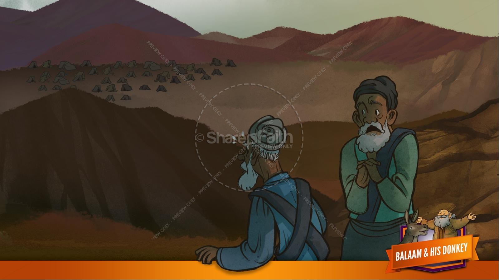 Numbers 22 Balaam's Donkey Kids Bible Stories | slide 10