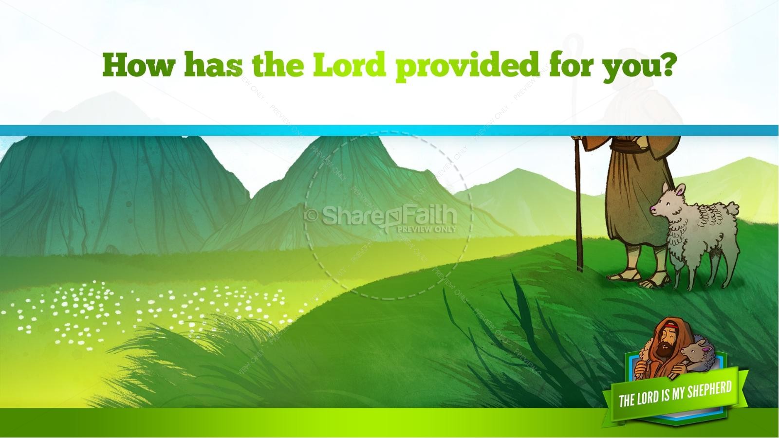 Psalm 23 The Lord Is My Shepherd Kids Bible Story Thumbnail 13
