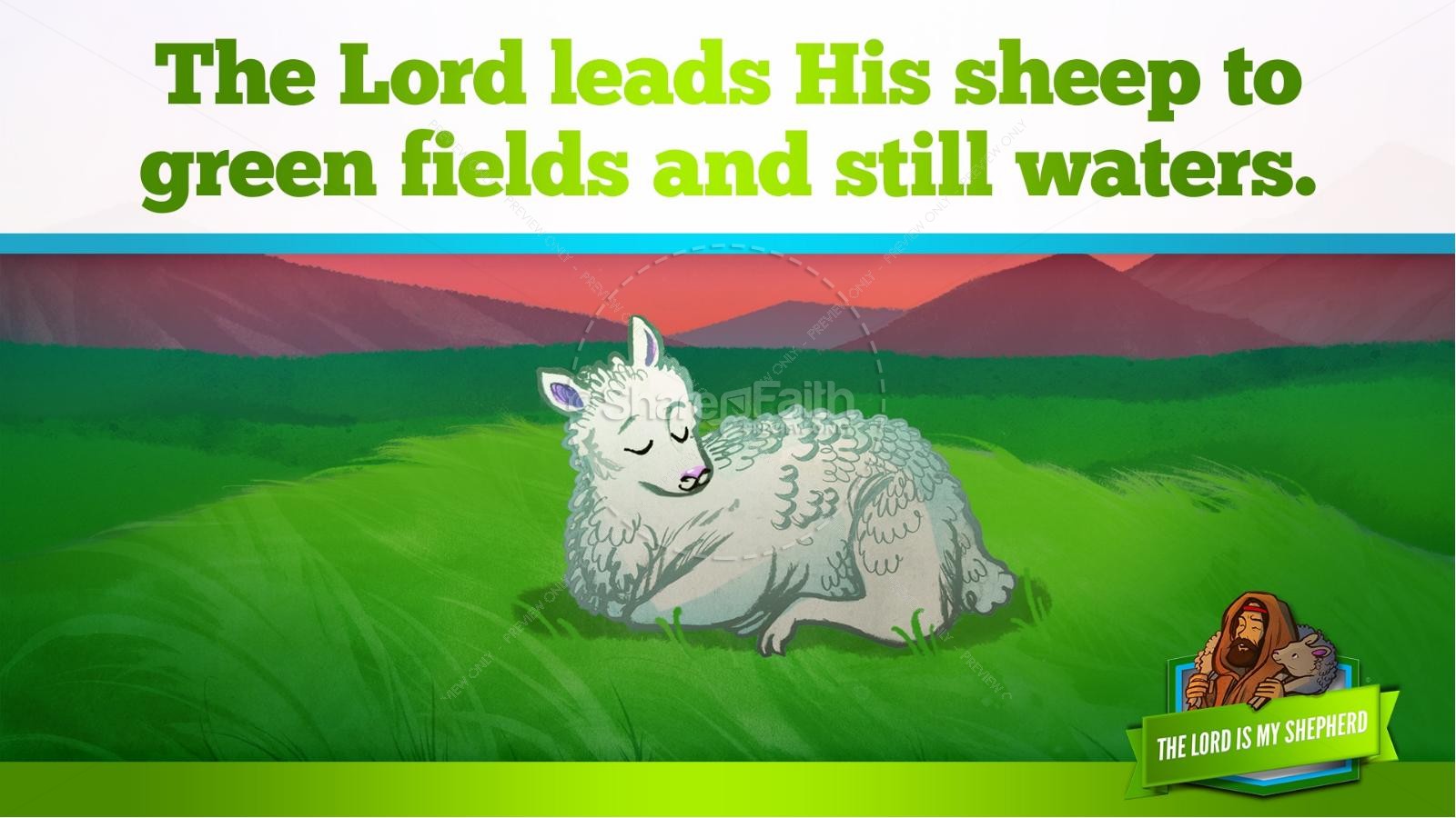 Psalm 23 The Lord Is My Shepherd Kids Bible Story Thumbnail 16