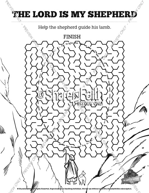 the lord is my shepherd coloring page