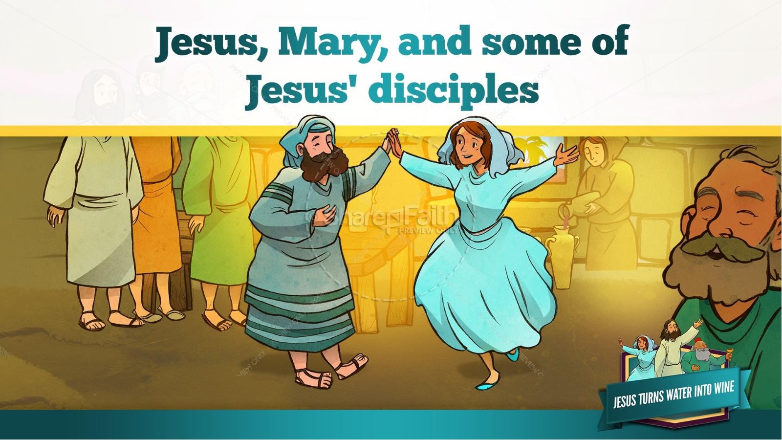 Jesus Turns Water Into Wine Kids Bible Story