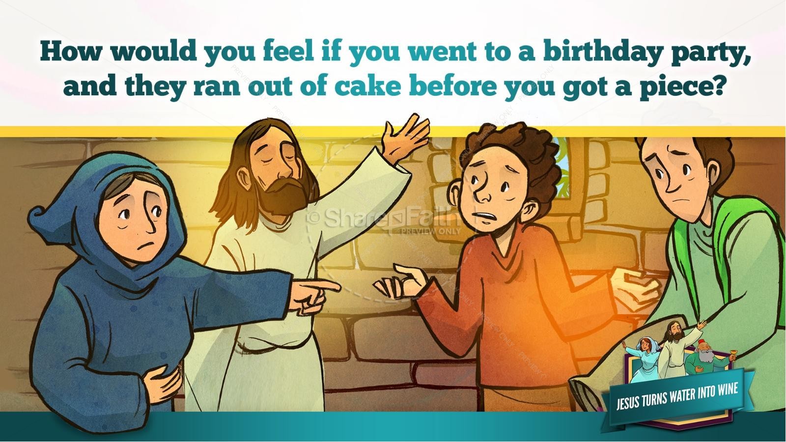 Jesus Turns Water Into Wine Kids Bible Story Thumbnail 16