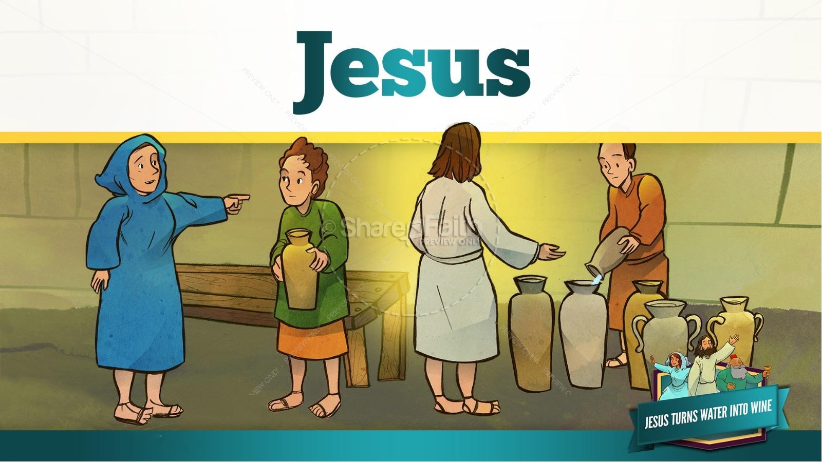 Jesus Turns Water Into Wine Kids Bible Story Thumbnail 19