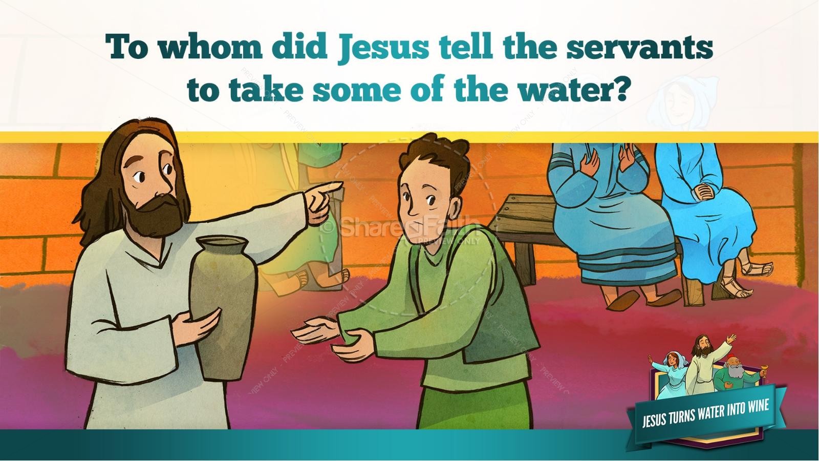 Jesus Turns Water Into Wine Kids Bible Story Thumbnail 22