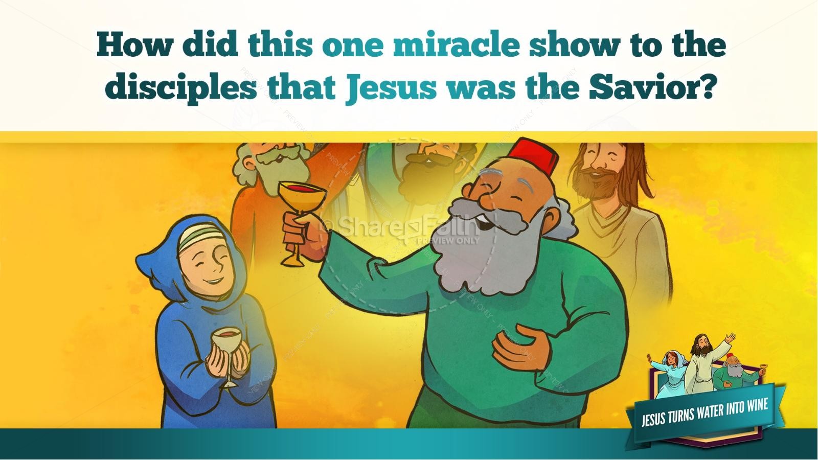 Jesus Turns Water Into Wine Kids Bible Story Thumbnail 32