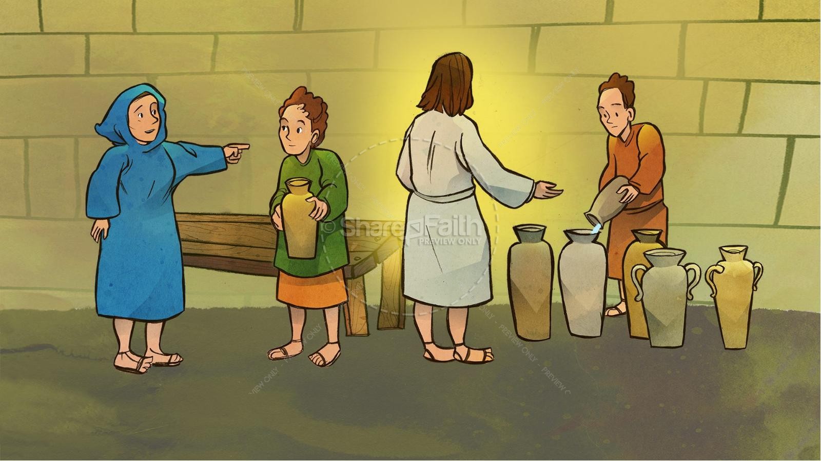 Jesus Turns Water Into Wine Kids Bible Story Thumbnail 4