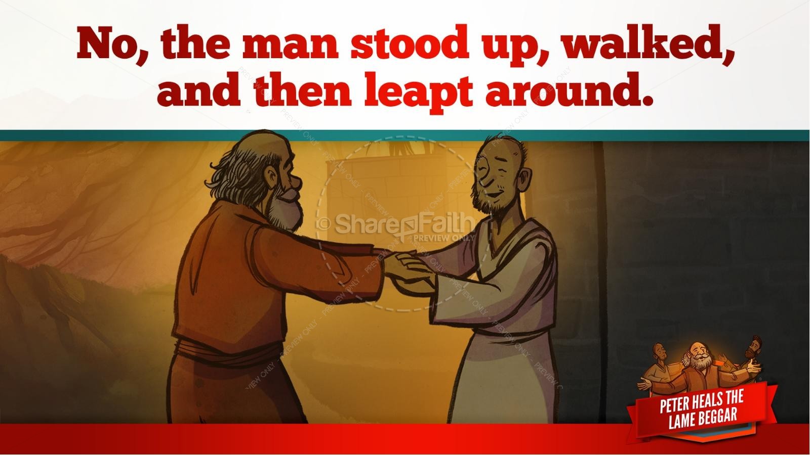 Acts 3 Peter Heals the Lame Man Kids Bible Stories Thumbnail 21