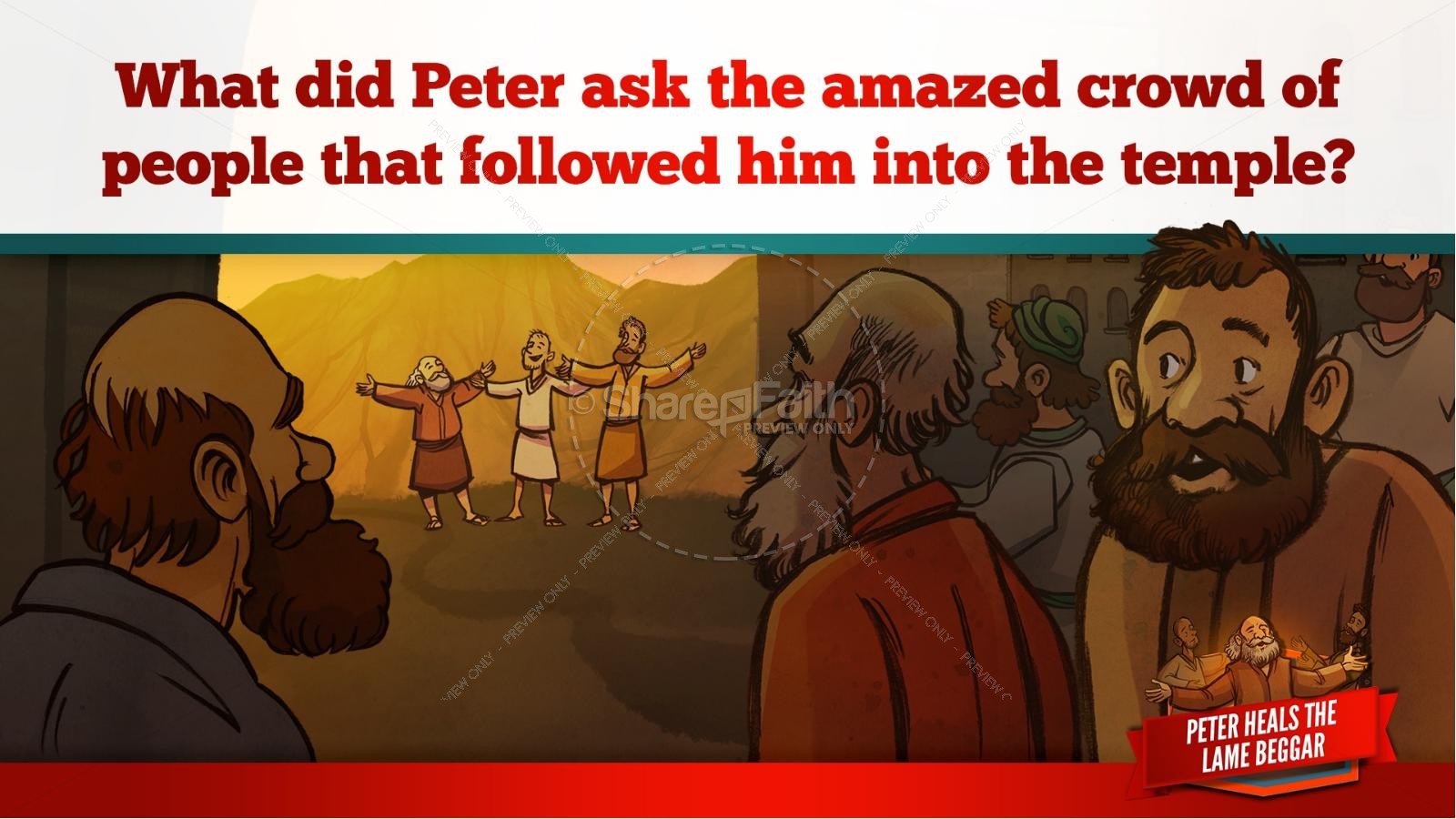 Acts 3 Peter Heals the Lame Man Kids Bible Stories Thumbnail 24