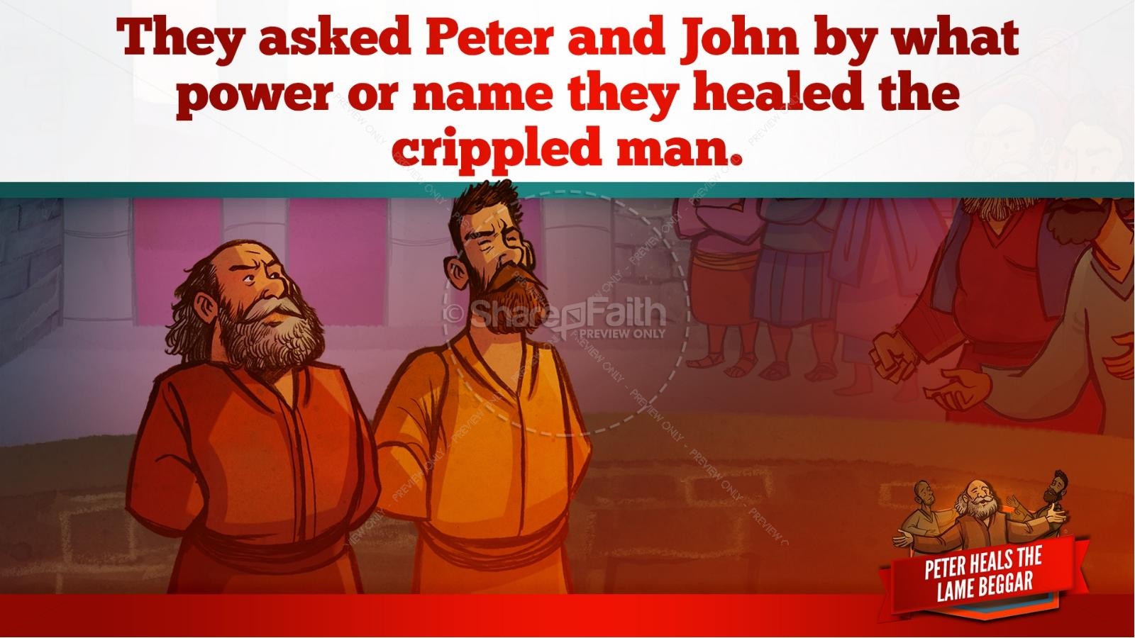 Acts 3 Peter Heals the Lame Man Kids Bible Stories Thumbnail 29