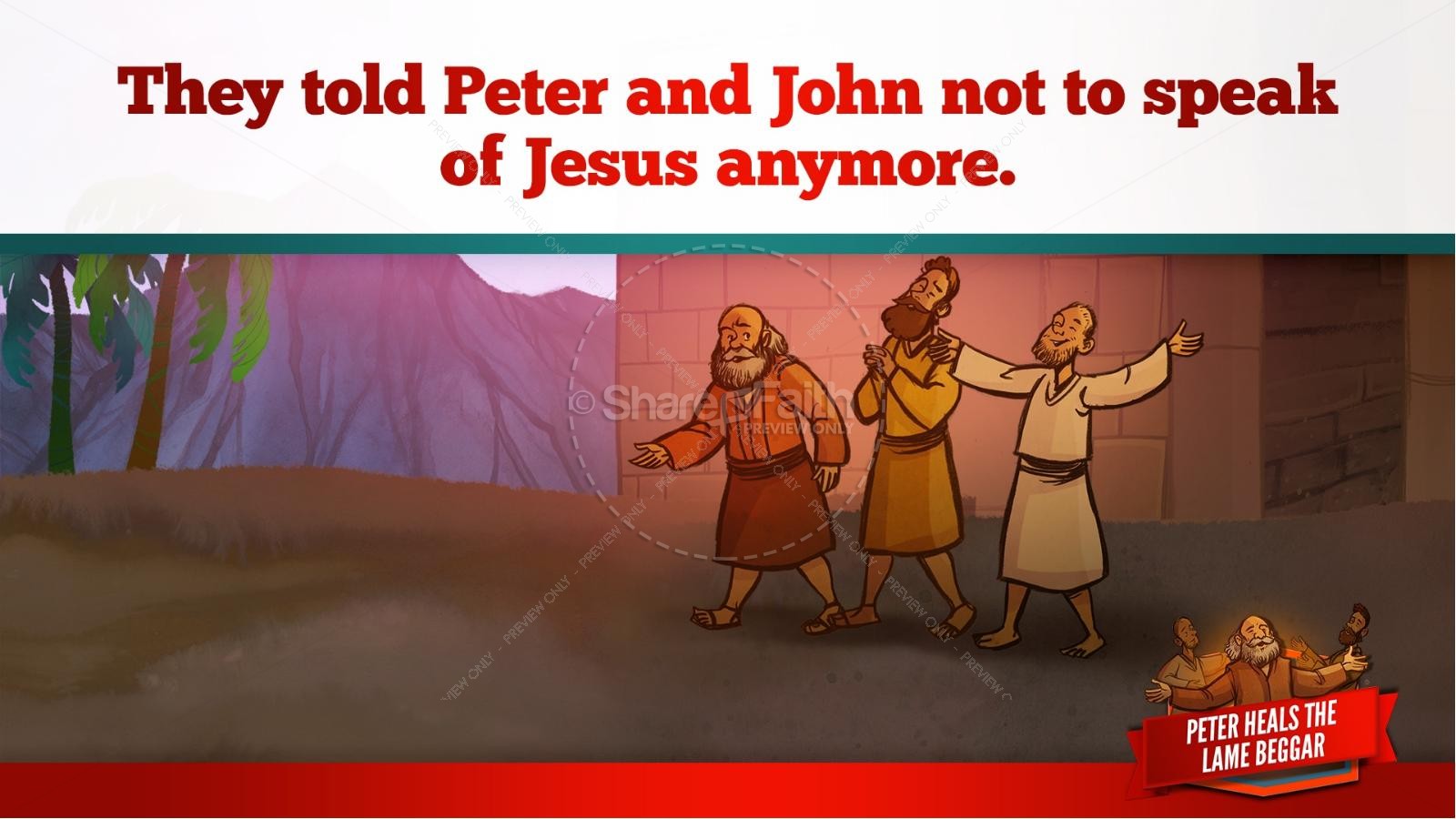 Acts 3 Peter Heals the Lame Man Kids Bible Stories Thumbnail 33