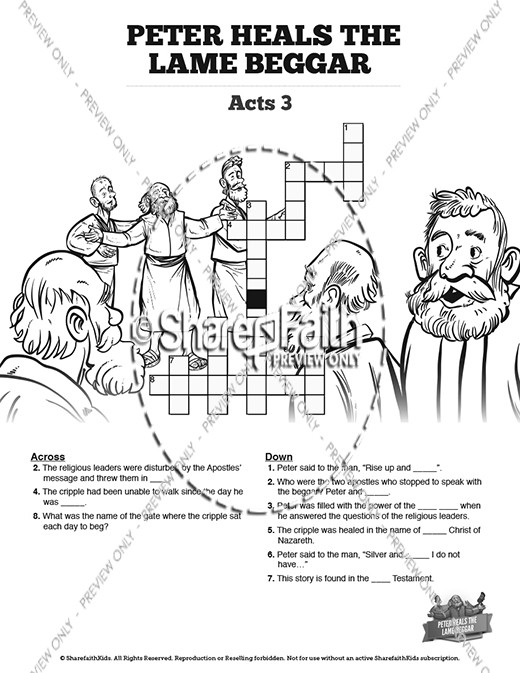 lame man walks coloring pages