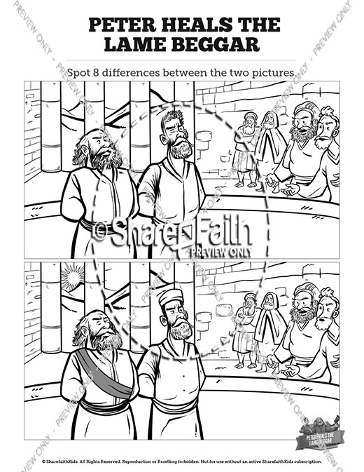 Acts 3 Peter Heals The Lame Man Sunday School Coloring Pages Sunday School Coloring Pages
