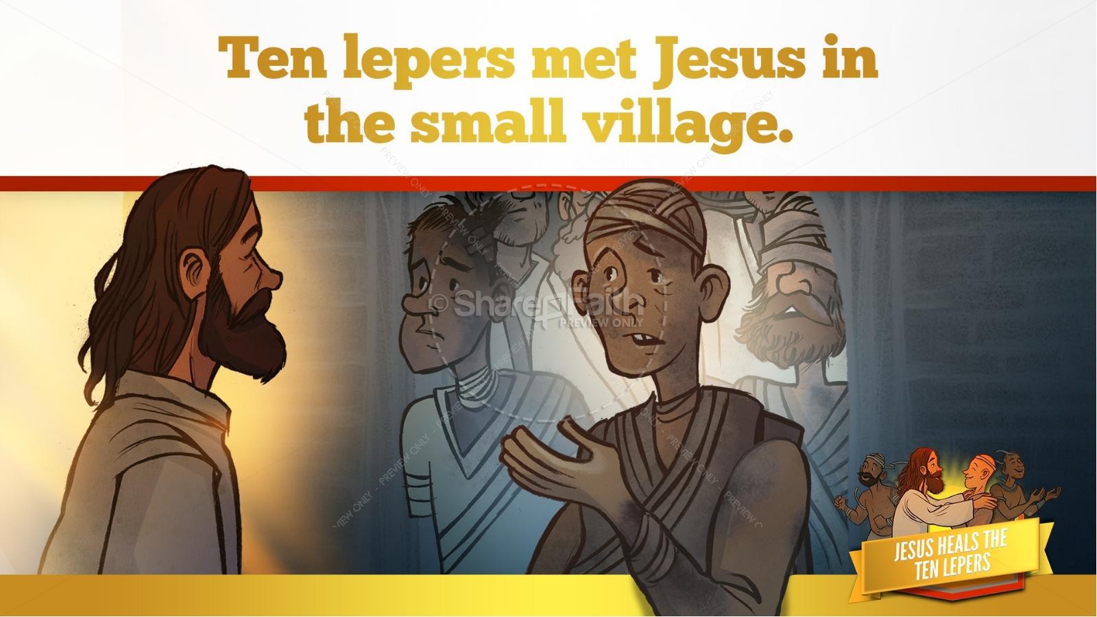 Luke 17 Ten lepers Kids Bible Story Thumbnail 12