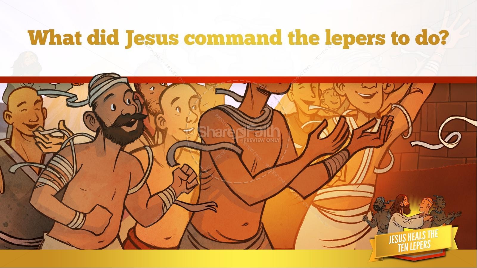 Luke 17 Ten lepers Kids Bible Story Thumbnail 15