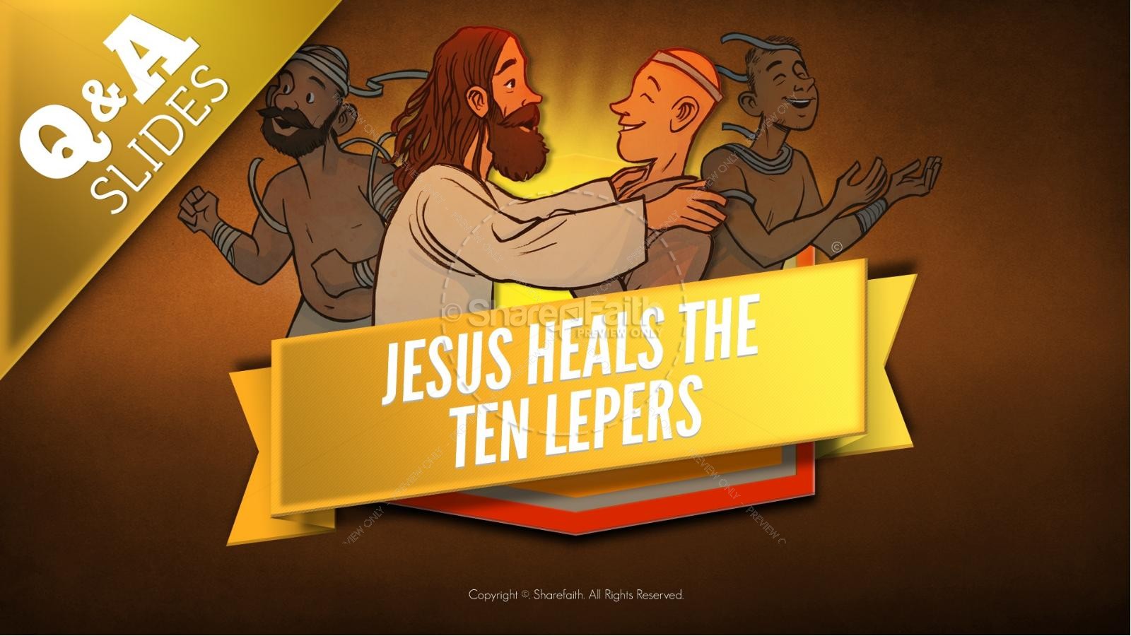 Luke 17 Ten lepers Kids Bible Story Thumbnail 9