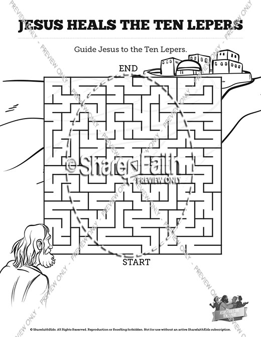 Coloring Pages For The Ten Lepers