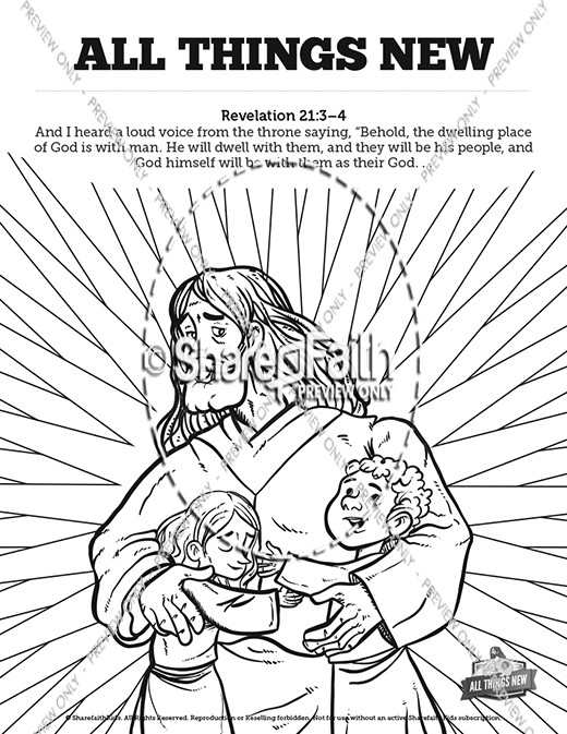 Revelation 21 All Things New Sunday School Coloring Pages Thumbnail Showcase