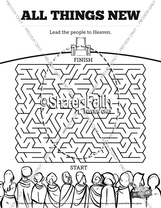 Revelation 21 All Things New Bible Mazes