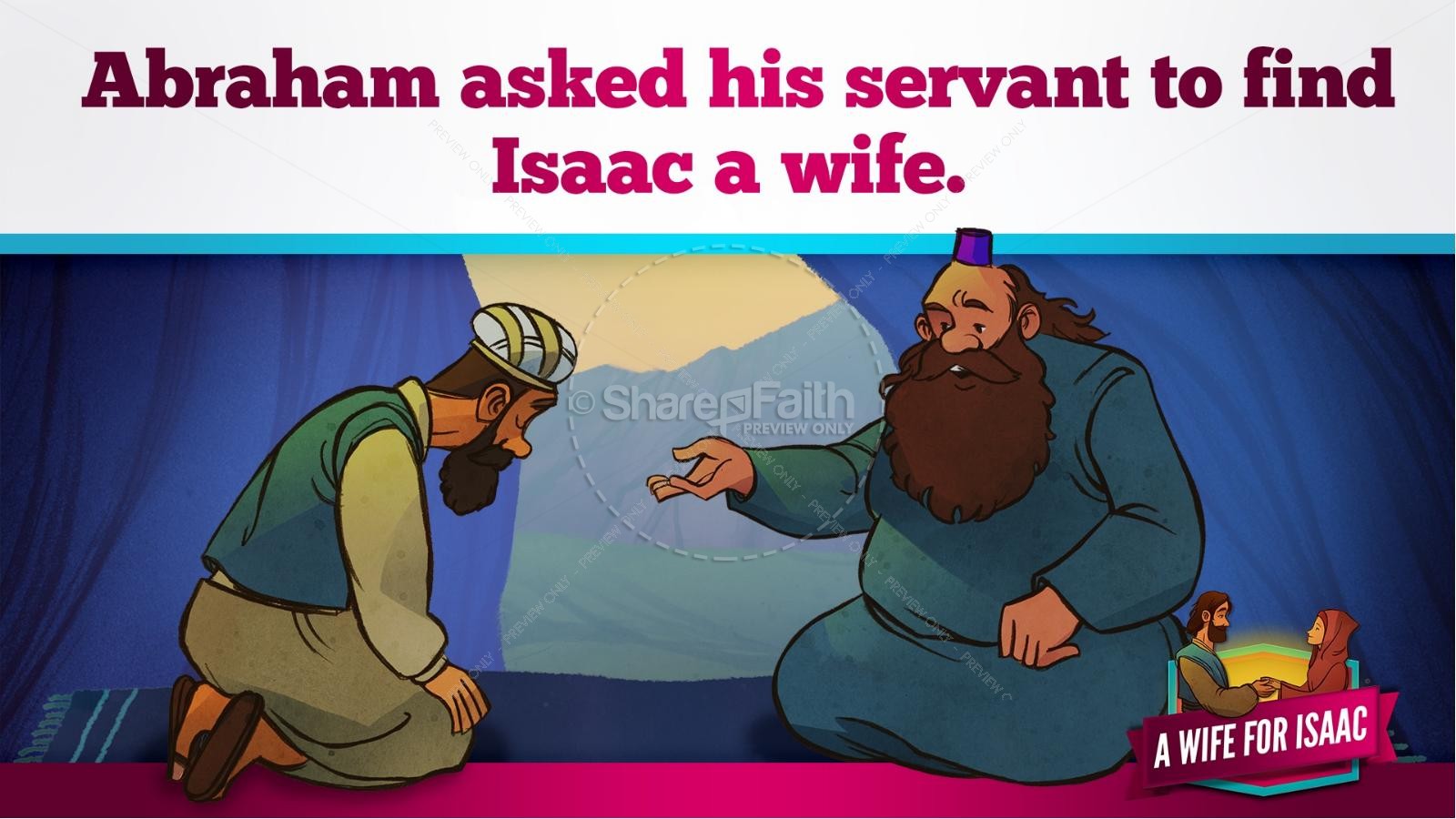 Genesis 24 Isaac and Rebekah Kids Bible Story Thumbnail 13