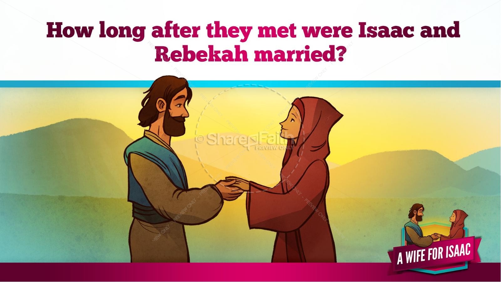 Genesis 24 Isaac and Rebekah Kids Bible Story Thumbnail 36