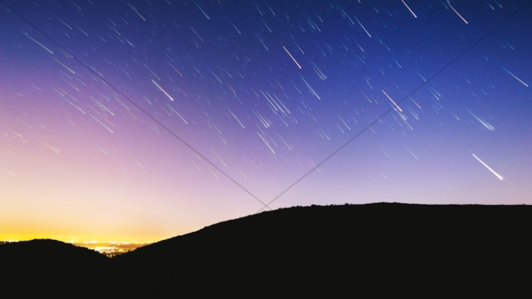 Shooting Stars in the Sky Christian Stock Photo
