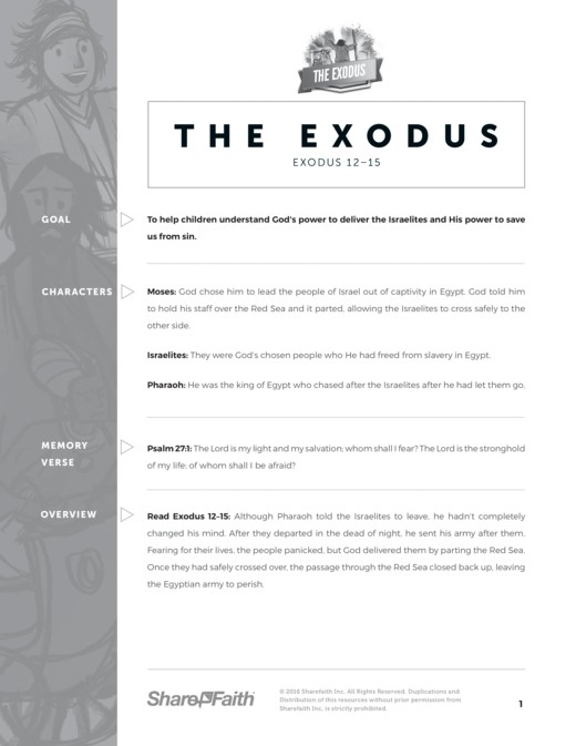 The Exodus Story Sunday School Curriculum Thumbnail Showcase