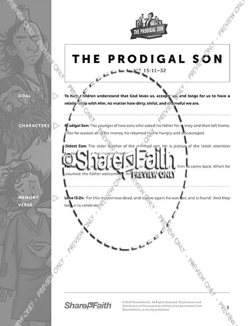 Luke 15 Prodigal Son Sunday School Curriculum Thumbnail Showcase