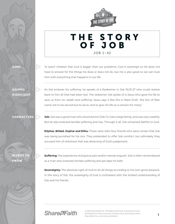 The Story of Job Sunday School Curriculum Thumbnail Showcase