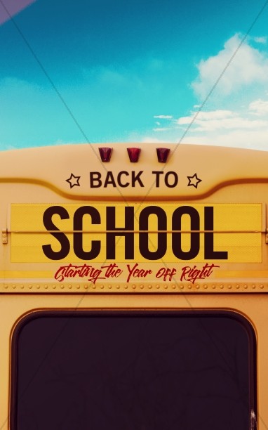Back to School Bus Church Bulletin Thumbnail Showcase