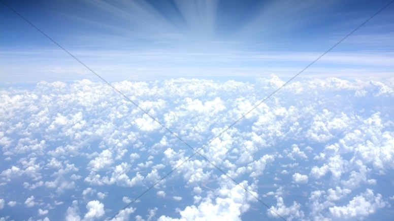 Heavenly Clouds Sunlight Rays Christian Stock Photo Thumbnail Showcase