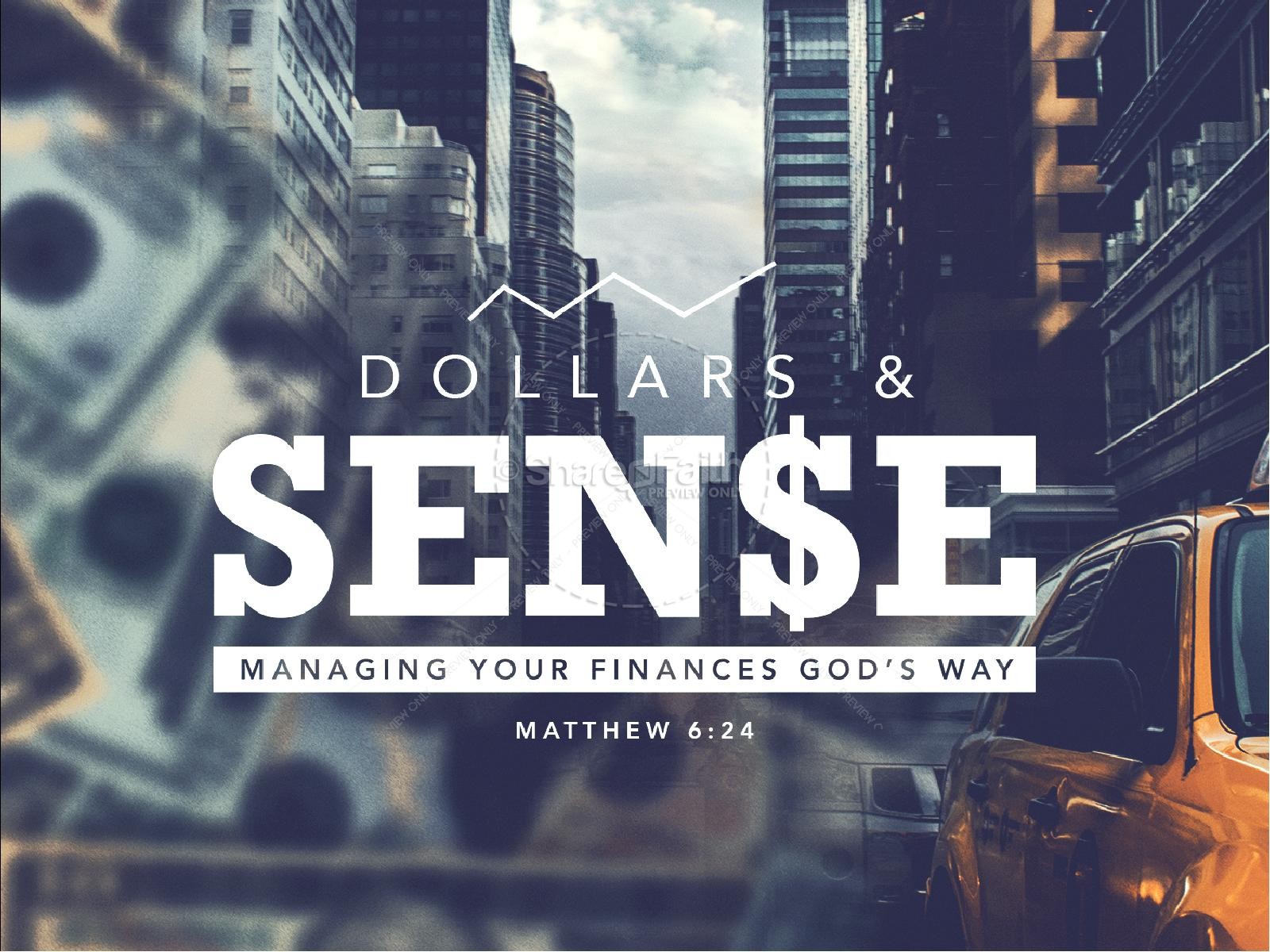 Dollars and Sense Christian Finances Church PowerPoint | slide 1