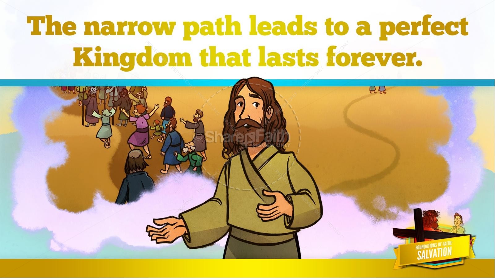 Matthew 7 Plan of Salvation Kids Bible Story | slide 12