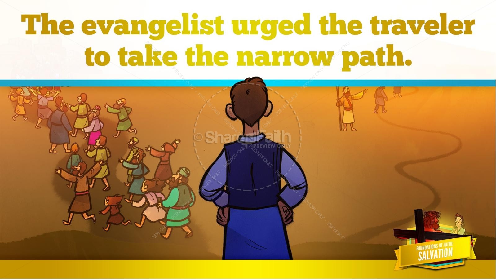 Matthew 7 Plan of Salvation Kids Bible Story | slide 16