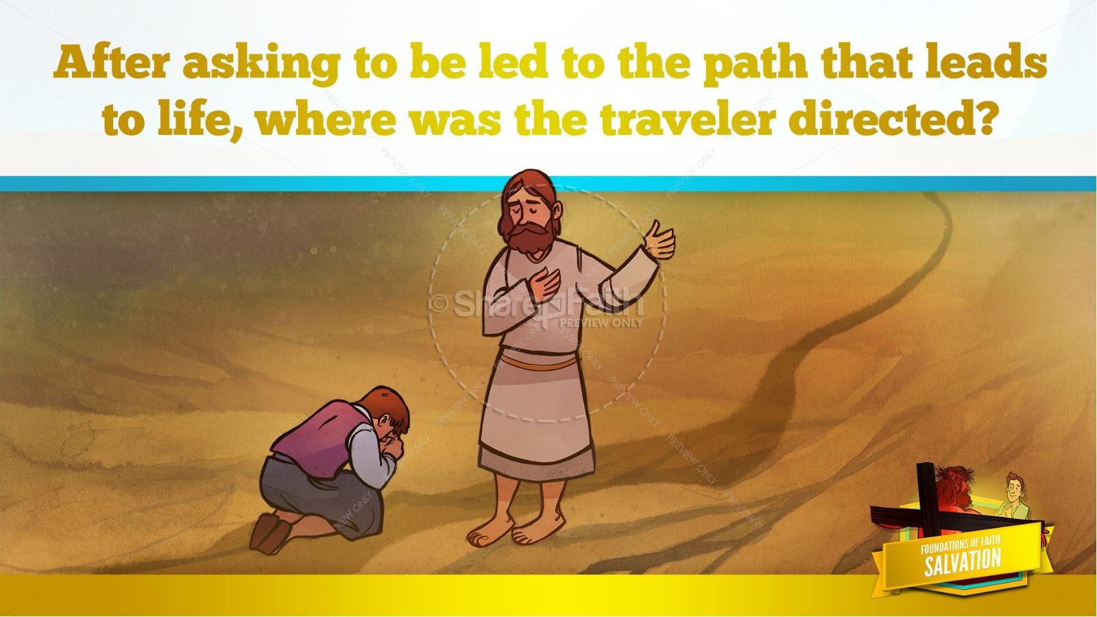 Matthew 7 Plan of Salvation Kids Bible Story | slide 27