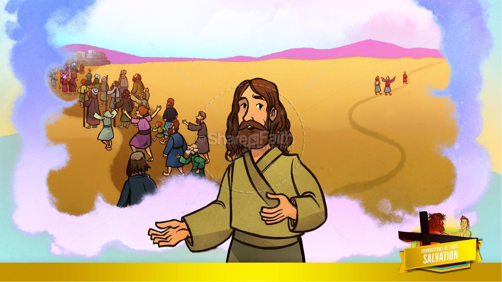 Matthew 7 Plan of Salvation Kids Bible Story | slide 10