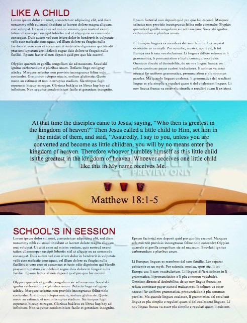 Back to School Bus Church Newsletter Template | page 2